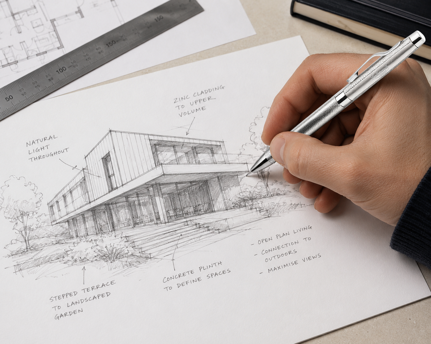 The Oxford 925 Sterling Silver Pencil