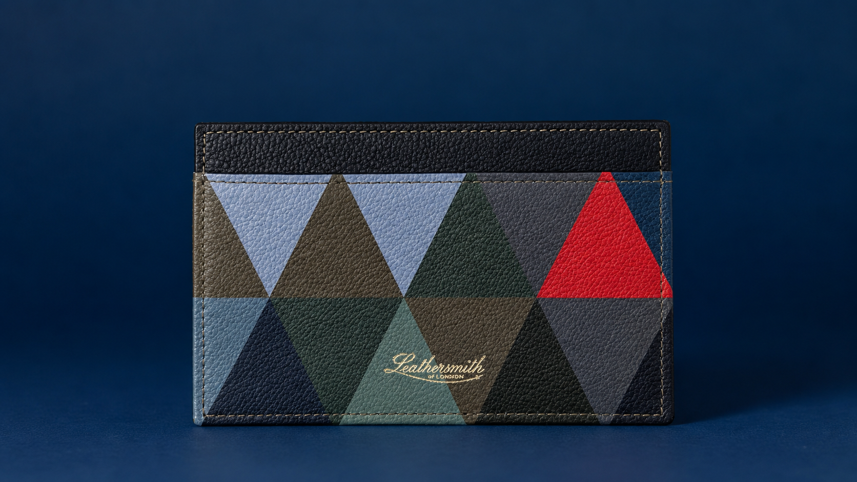 Geometric Print Leather Jotter 