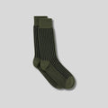Kensington Cotton Socks – Green & Navy