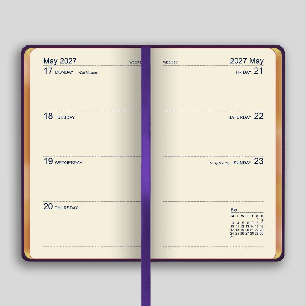 373UG | Canterbury Week-to-View Diary 2027 Pre-Order