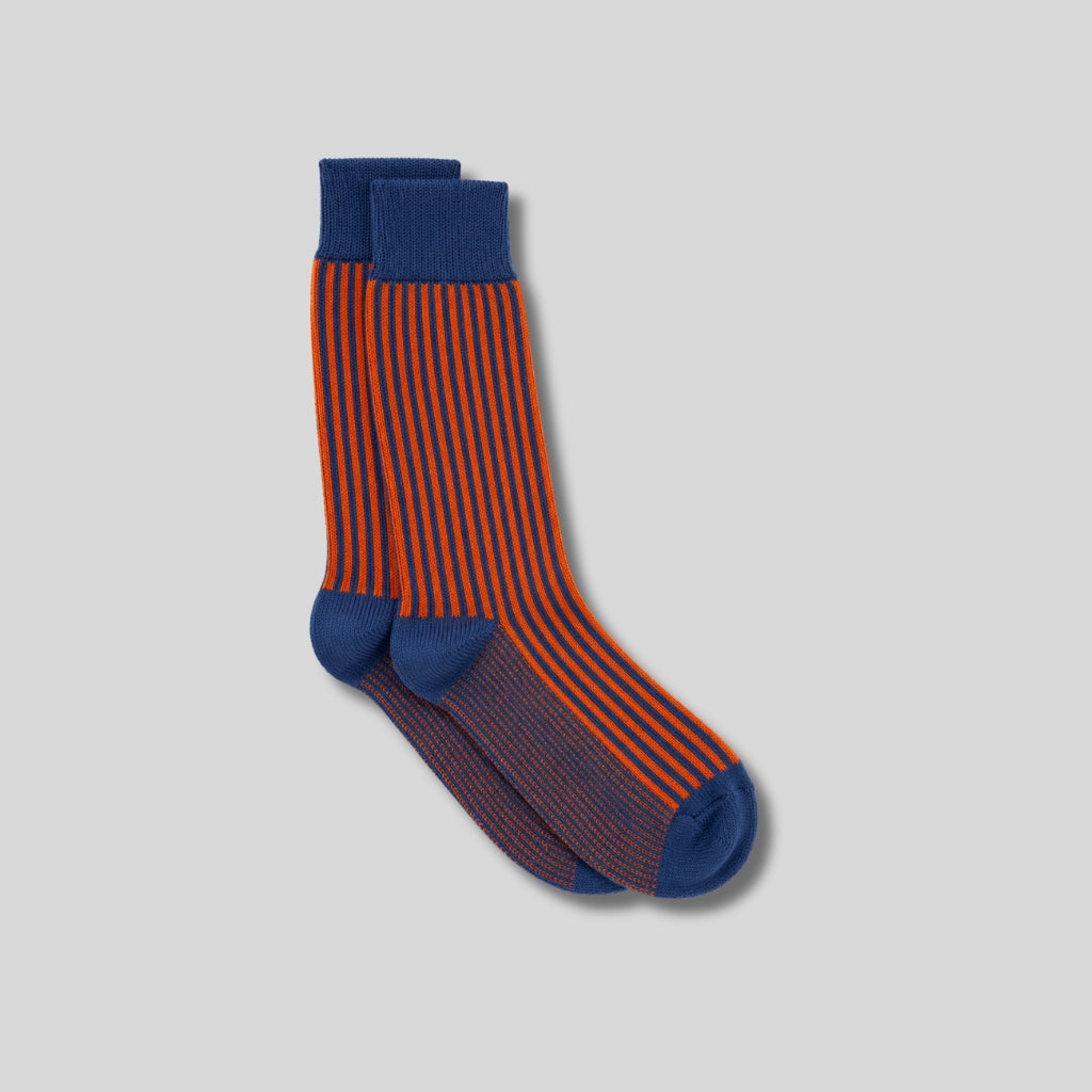 Kensington Cotton Socks – Blue & Orange
