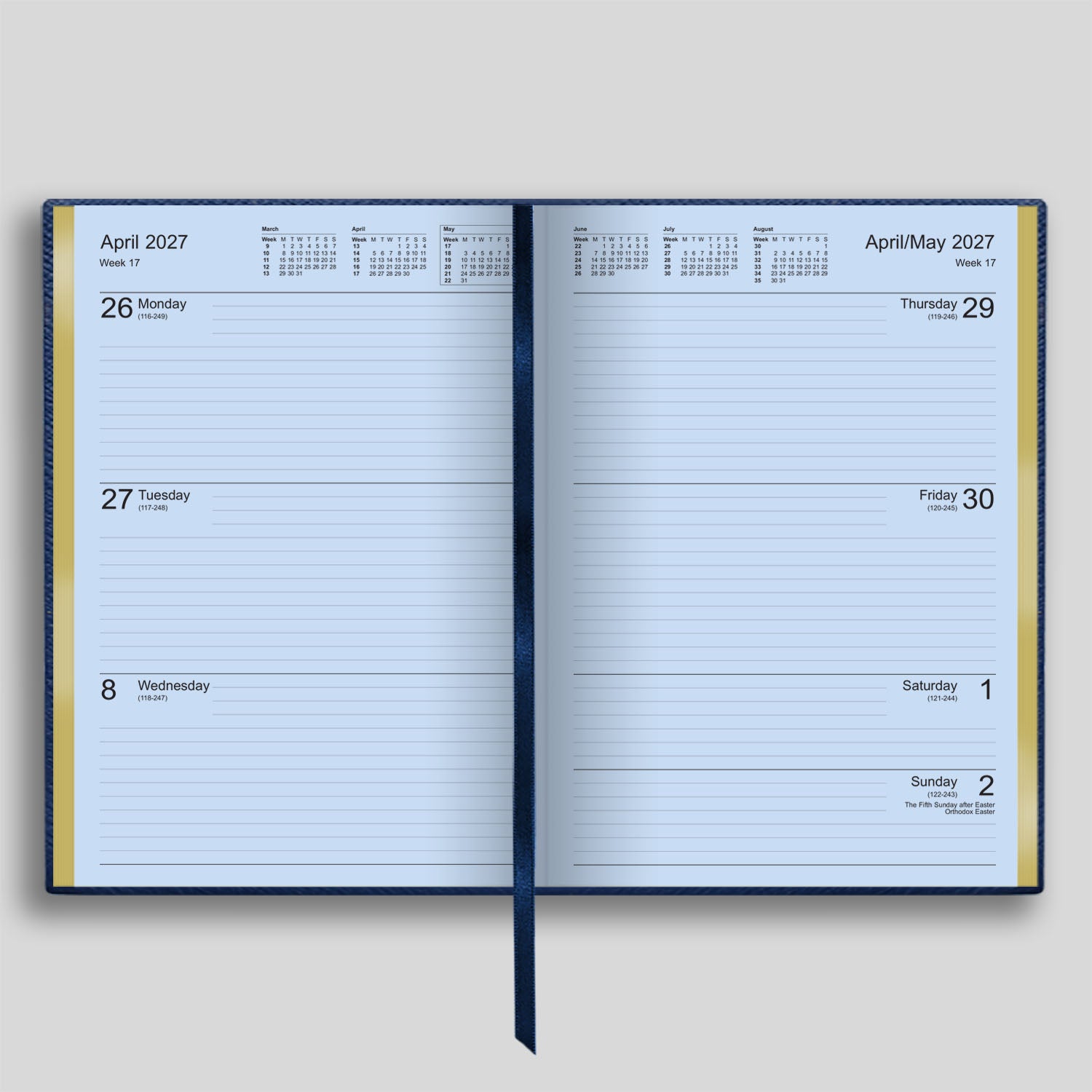 A53C | Chelsea Week-to-View Crocodile Print Diary 2027 - Pre Order