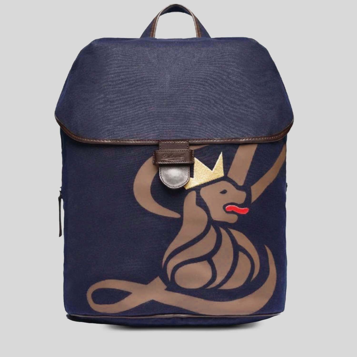 BKEMB | Embroidered Canvas Lion Backpack