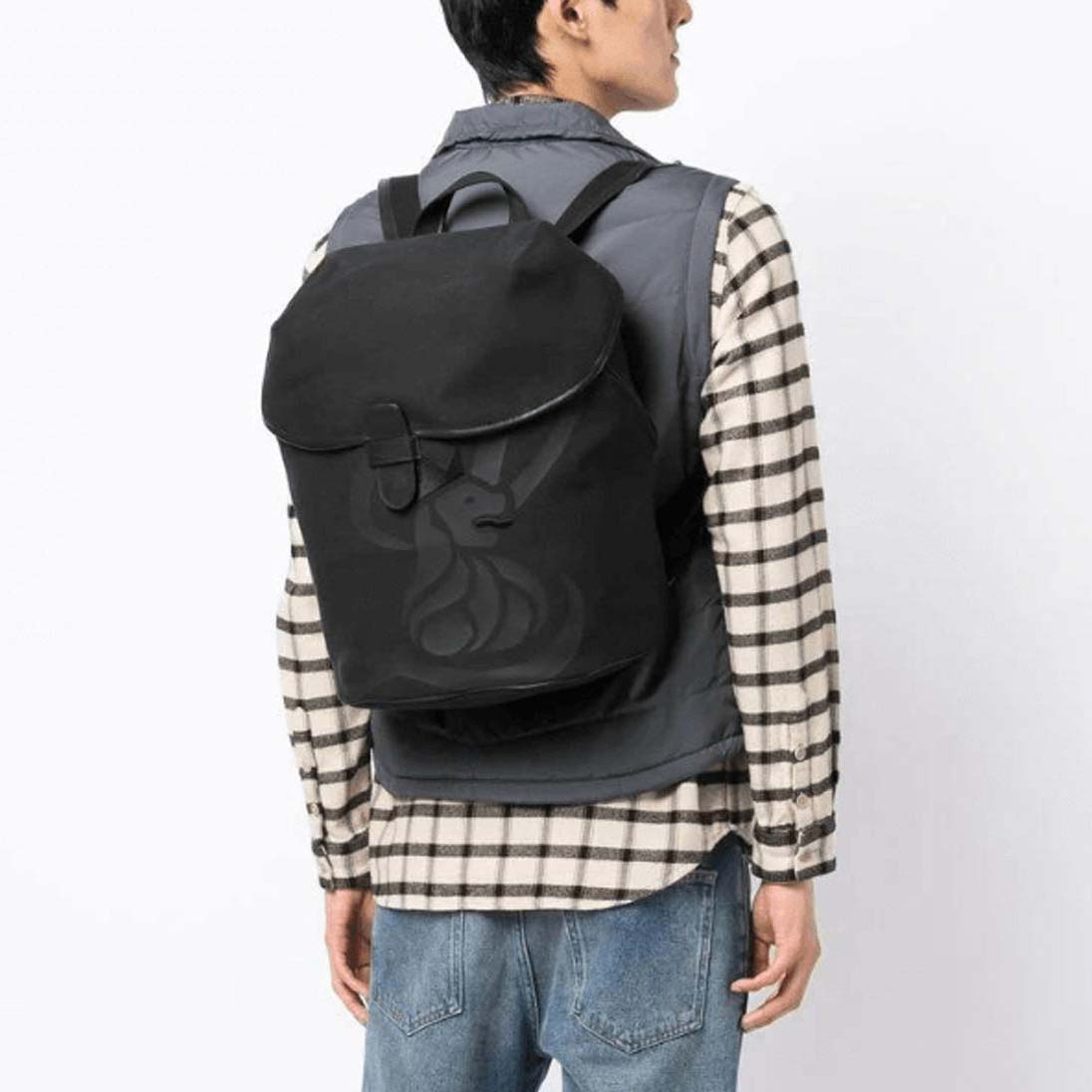 BKEMB | Embroidered Canvas Lion Backpack