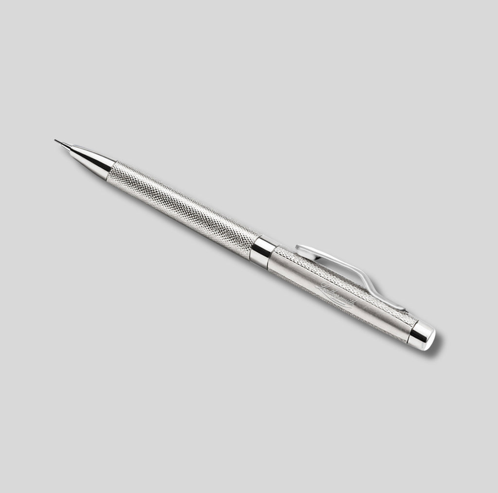 WM3ET/LS | Oxford 925 Sterling Silver Mechanical Pencil – Hand Engine-Turned Barleycorn Guilloché