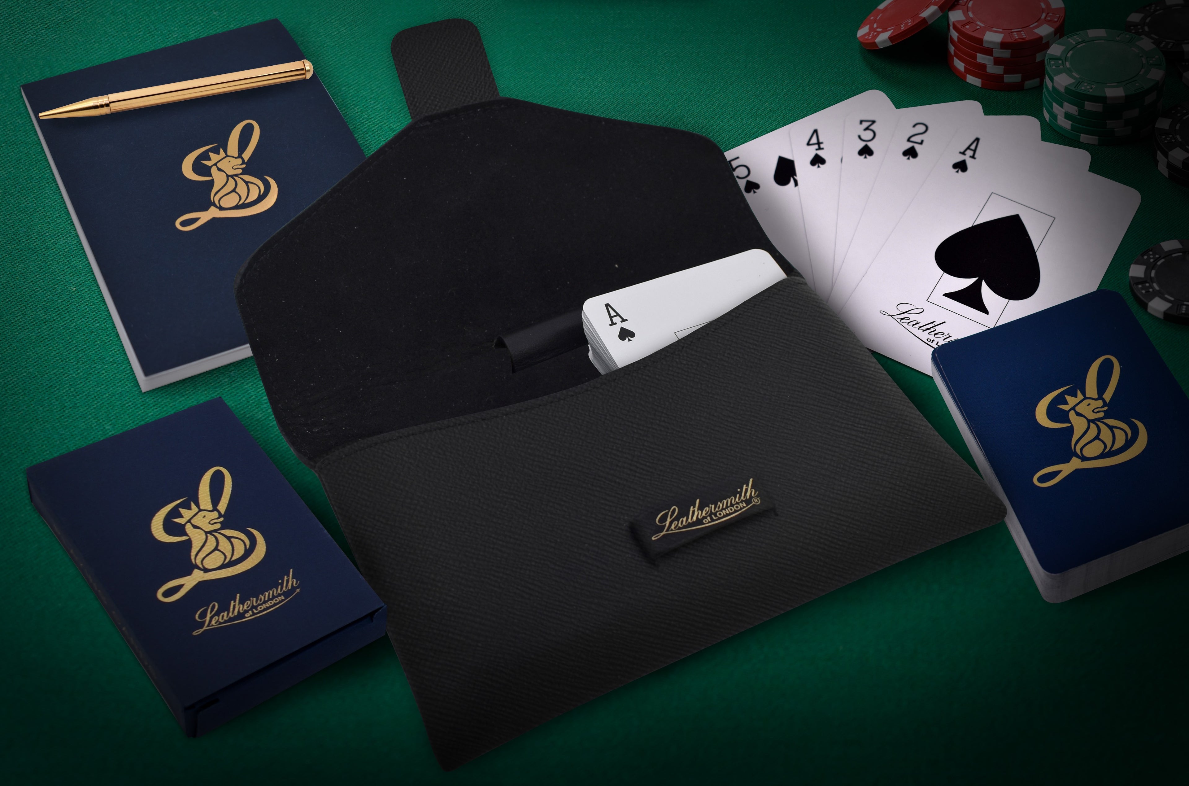 PC | Leathersmith Leather Pouch Set  with Playing Cards