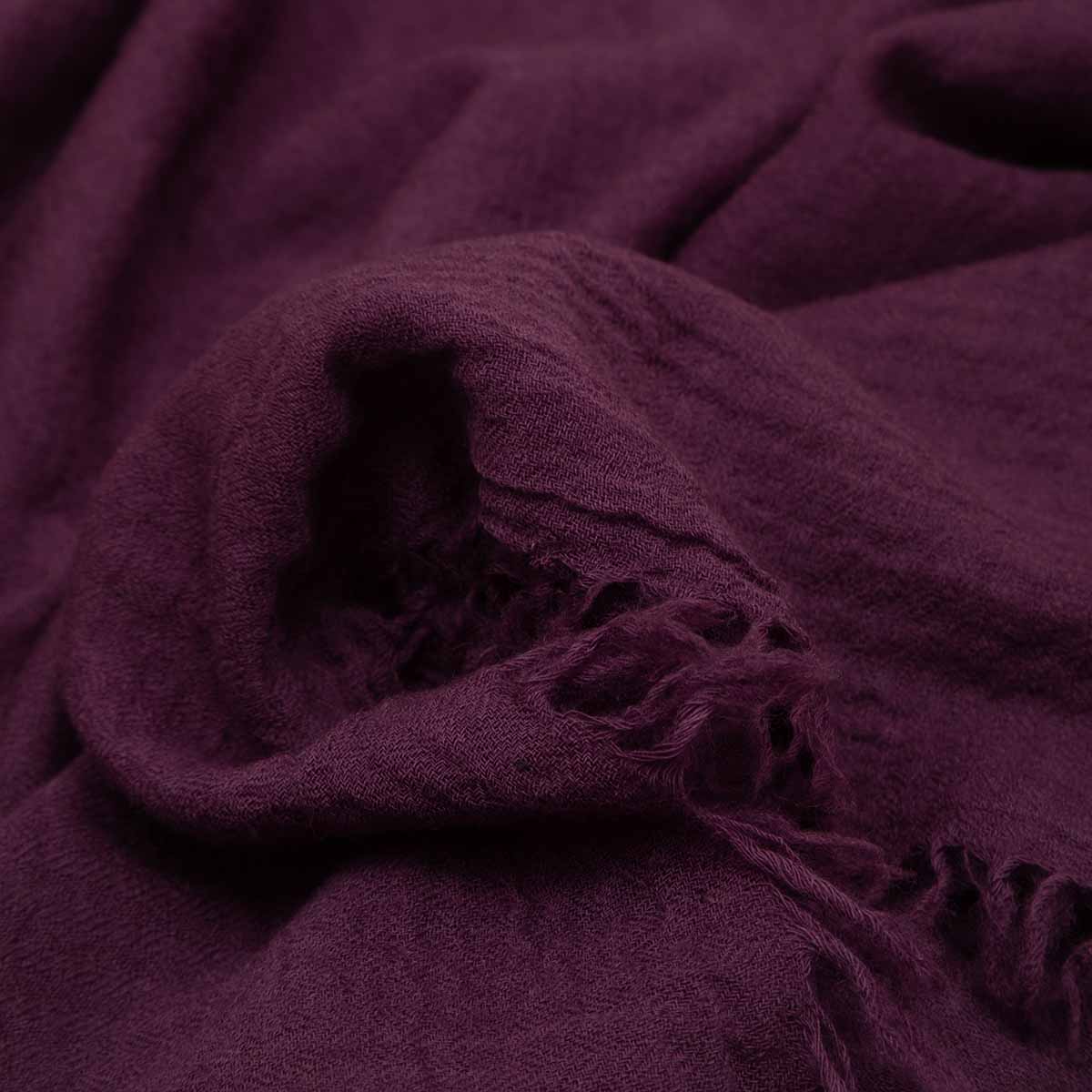 SCARF18991 | Purple Textured Wool Scarf