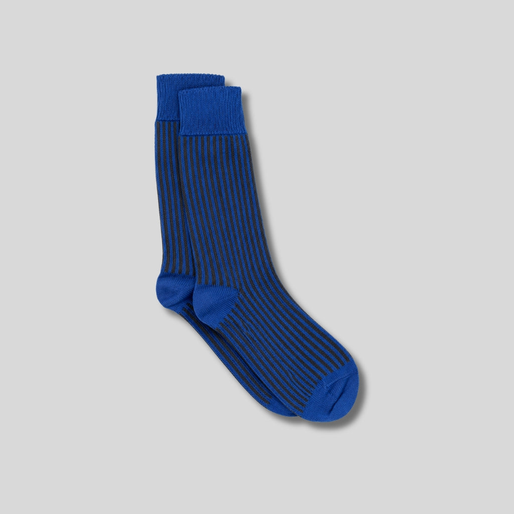 Kensington Cotton Socks – Blue & Grey