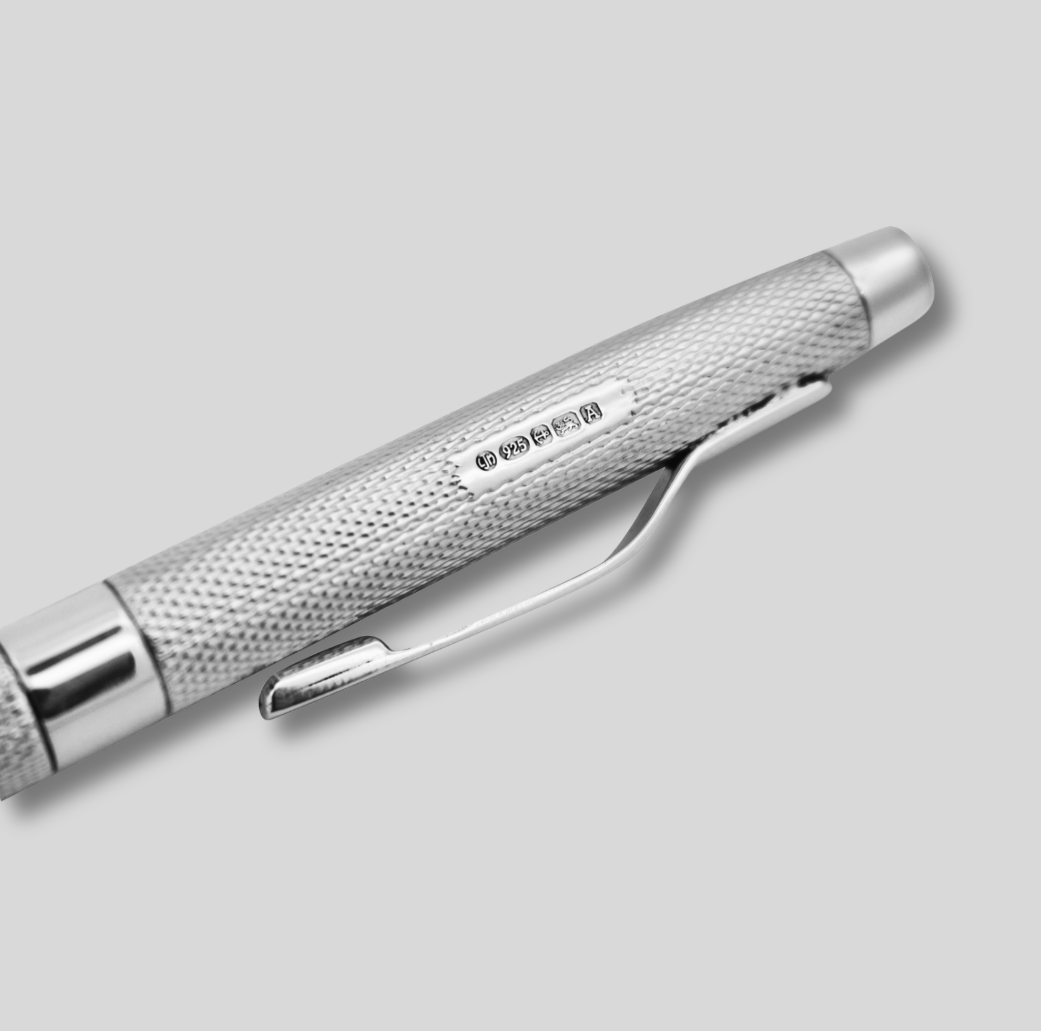 WM2ET/LS | Regent 925 Sterling Silver Twist-Action Ballpoint Pen – Hand Engine-Turned Barleycorn Guilloché