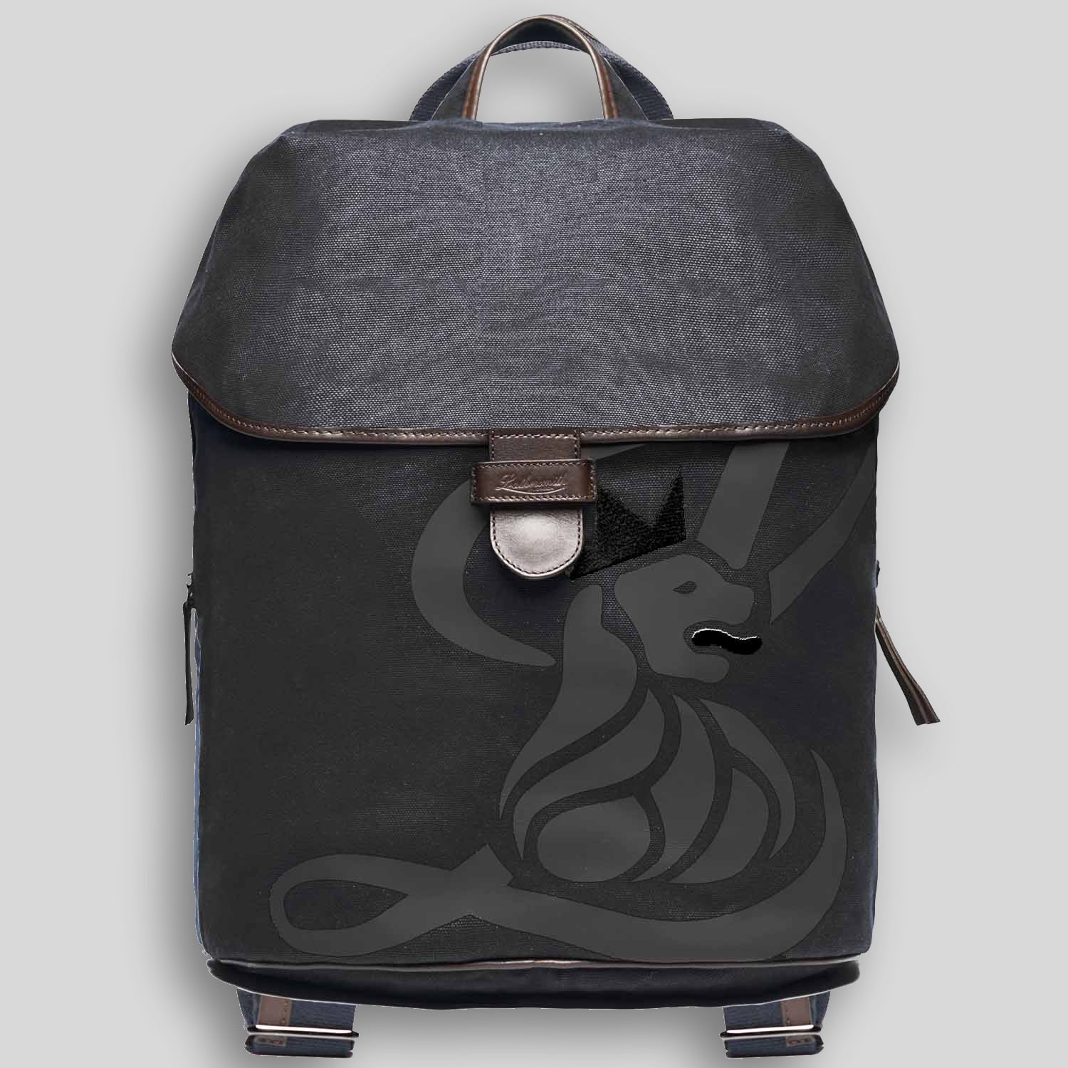 BKEMB | Embroidered Canvas Lion Backpack